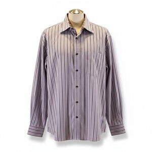 Bugatchi Uomo Multicolor Striped Long Sleeve Button Down Shirt Men’s